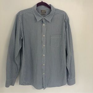 LUCKY BRAND Men’s Blue/White Striped Long Sleeve Shirt Size L
